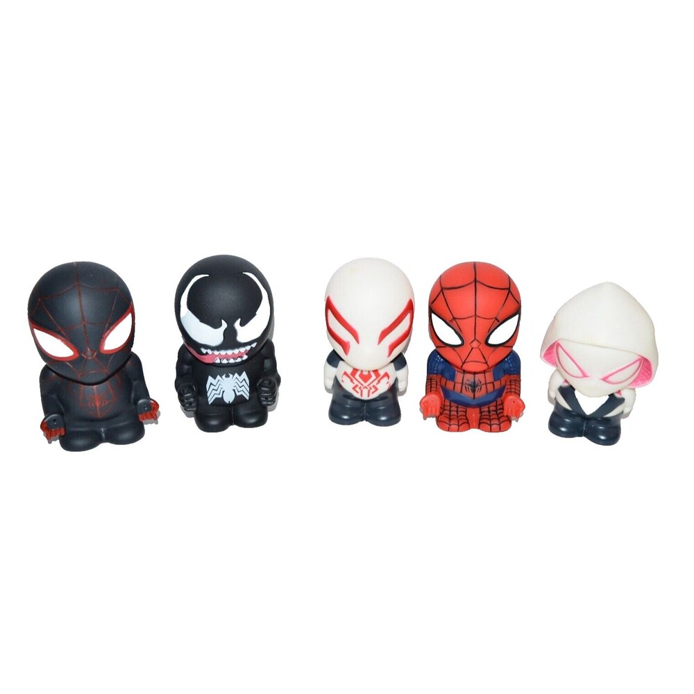 Spiderman Venom Gwen Miles Morales Bath Pool Toys Set Of 5 squirters